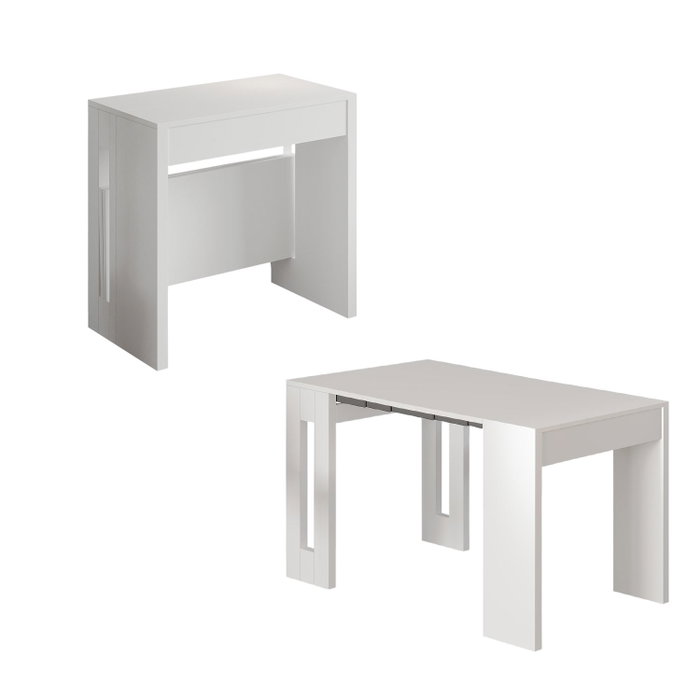 Hanah Home Mesa Consola Extensible Blanca